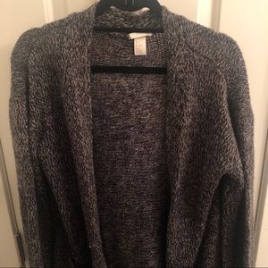 H&M Long Gray Oversized Cardigan